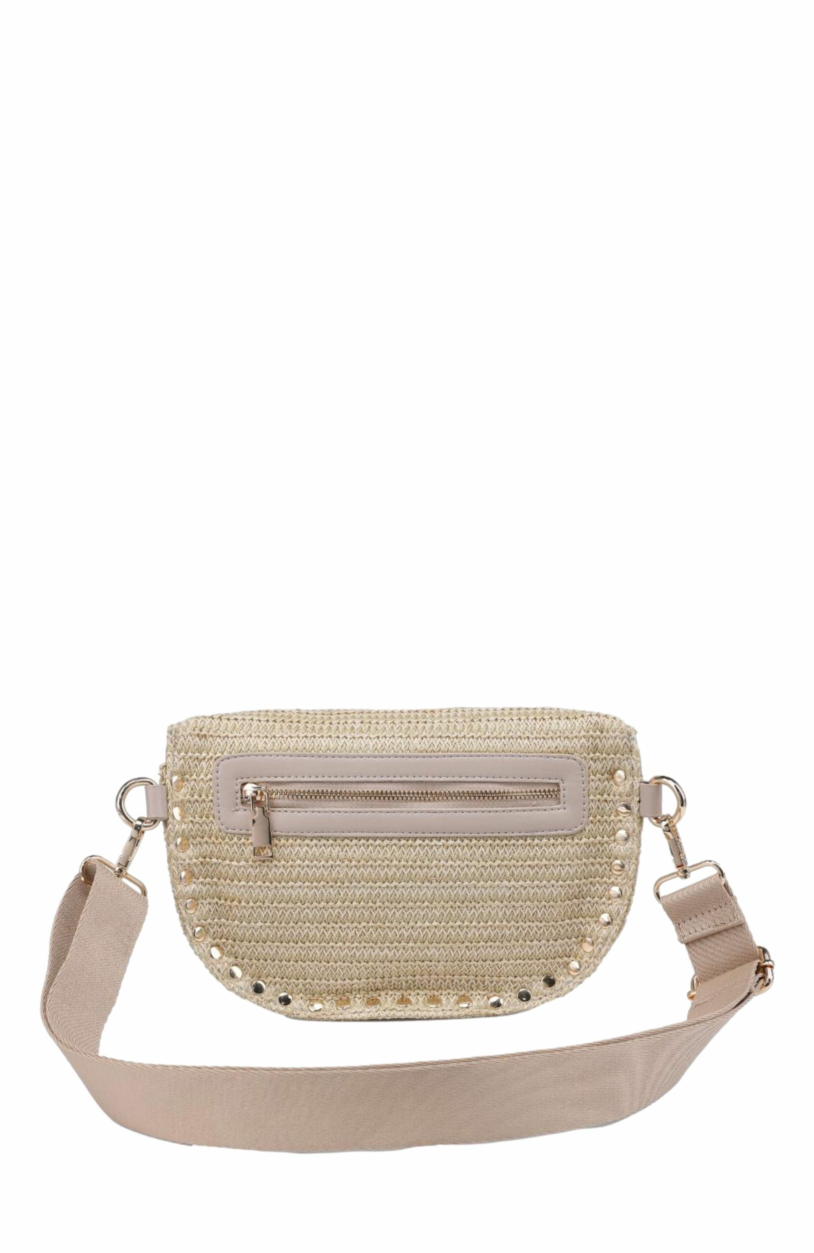 MODA LUXE Gizelle - Straw Belt Bag, Alternate, color, 