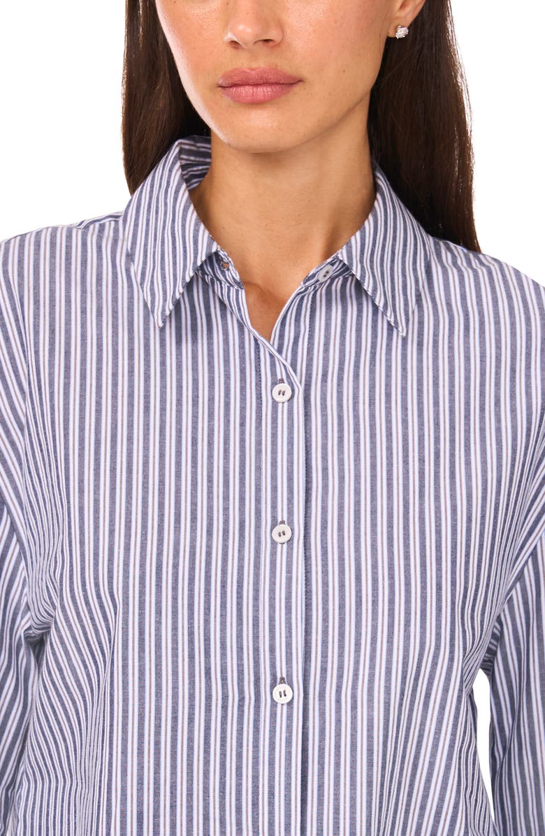 Halogen<sup>®</sup> Stripe Poplin Button-Up Shirt, Alternate, color, Granada Sky