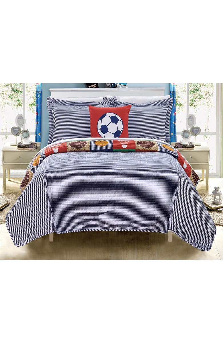 CHIC Twin Emera Two-tone "Fantasy Forest" Fairy Tale Theme Print Comforter - Lavender, Alternate, color,