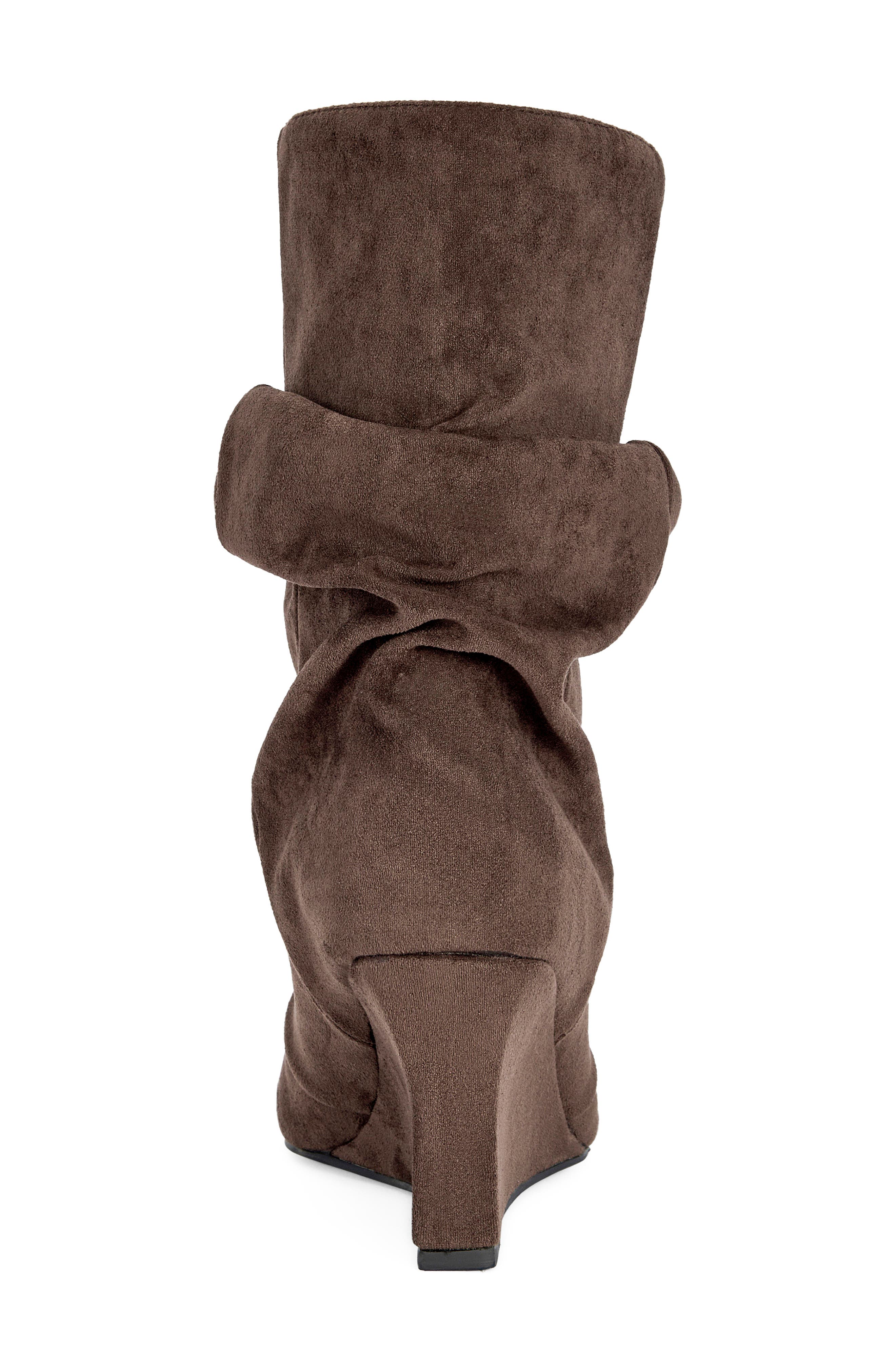 Alissa Slouchy Wedge Bootie, Alternate, color, CHOCOLATE