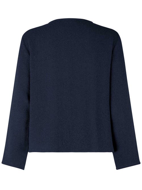 Masai Copenhagen Majulitta Open Front Long Sleeve Jacket In Blue
