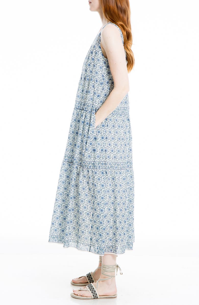 MAX STUDIO Sleeveless Tiered Midi Dress, Alternate, color,