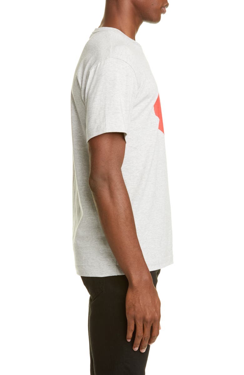 Comme des Garçons PLAY Heart Logo Graphic Tee, Alternate, color, Grey