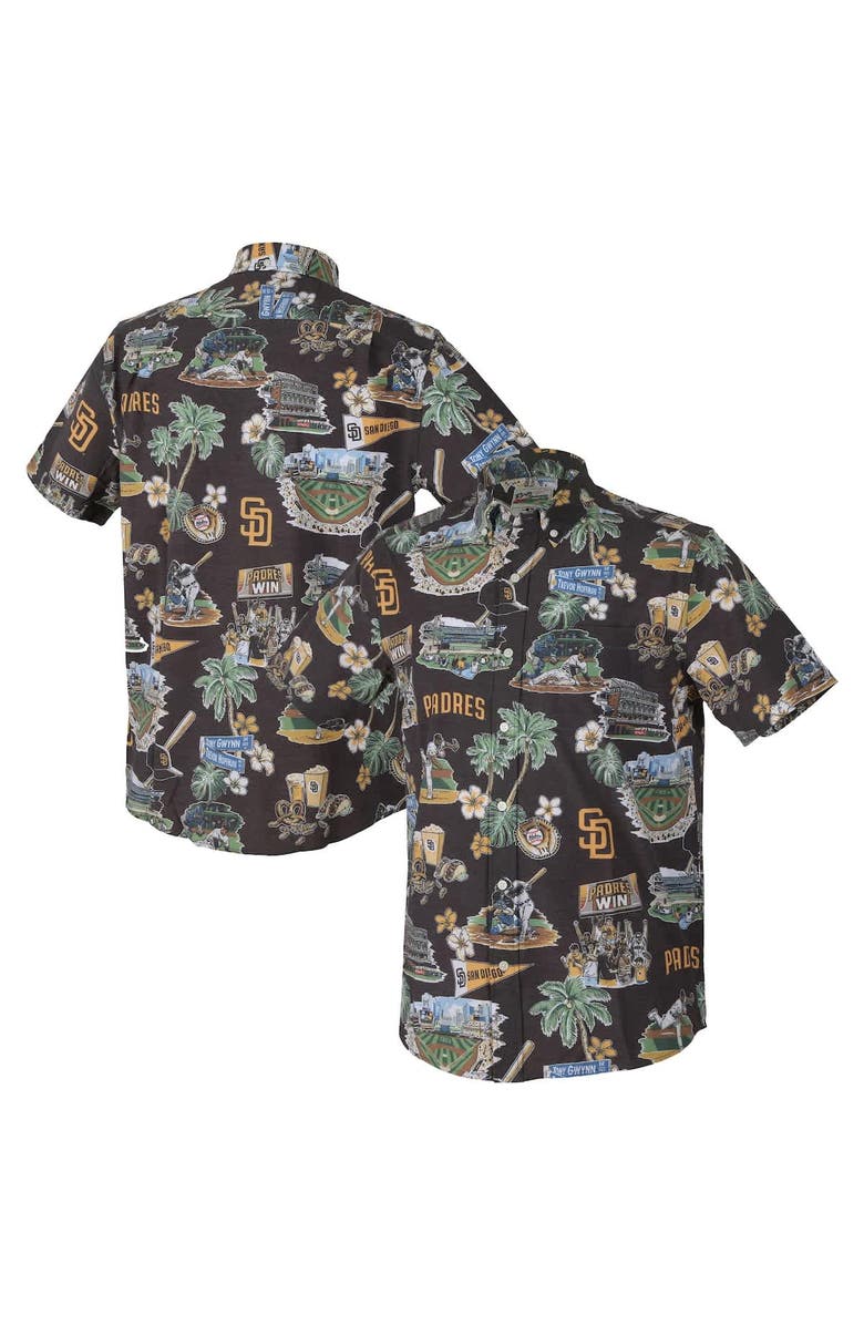 Reyn Spooner Men's Reyn Spooner Brown San Diego Padres Scenic Tri-Blend Performance Button-Up Top, Main, color, Brown