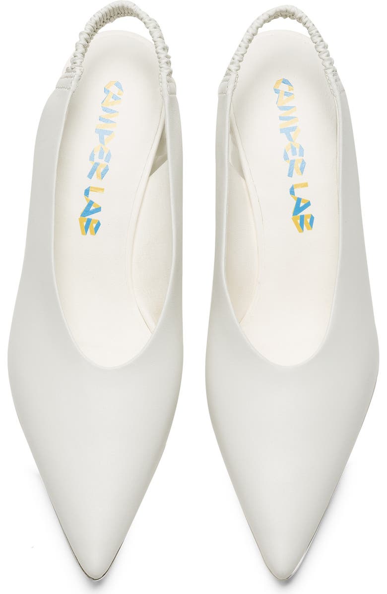 Camper Juanita Pointed Toe Leather Slingback Pump, Alternate, color,