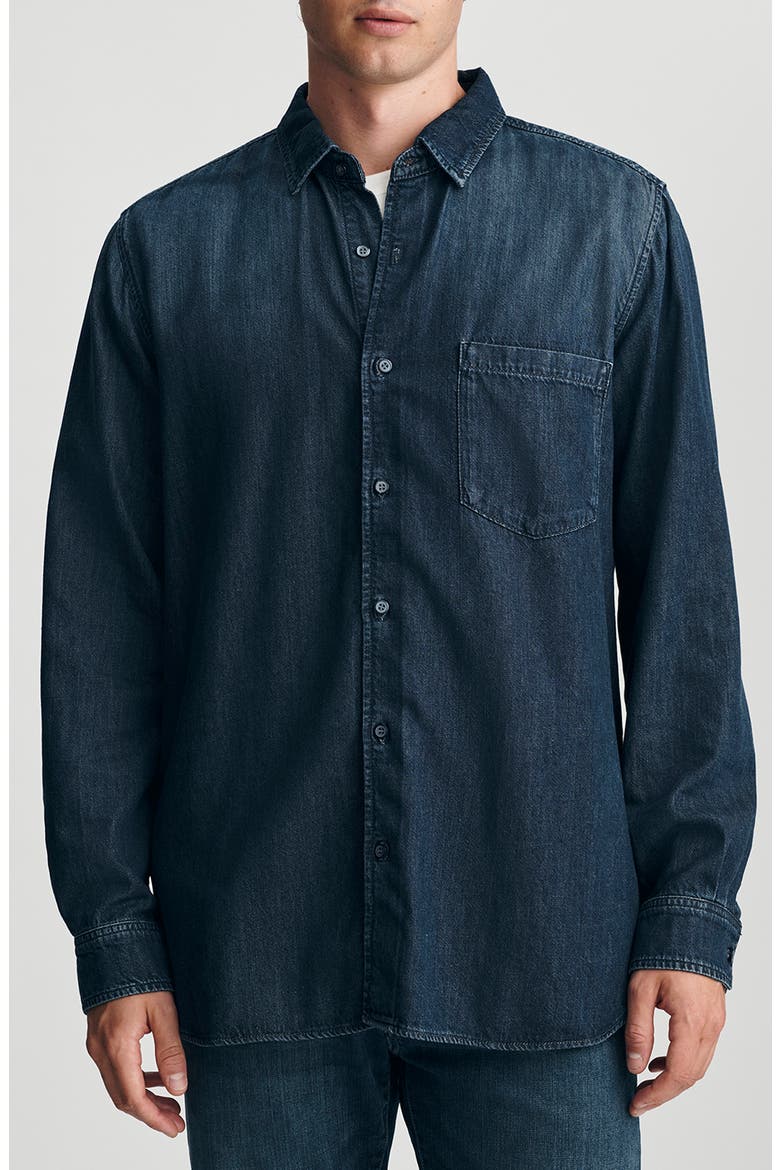 Bill Tencel Lyocell & Organic Cotton Button-Up Shirt, Main, color, DEEP BRUSHED AIR-LIT