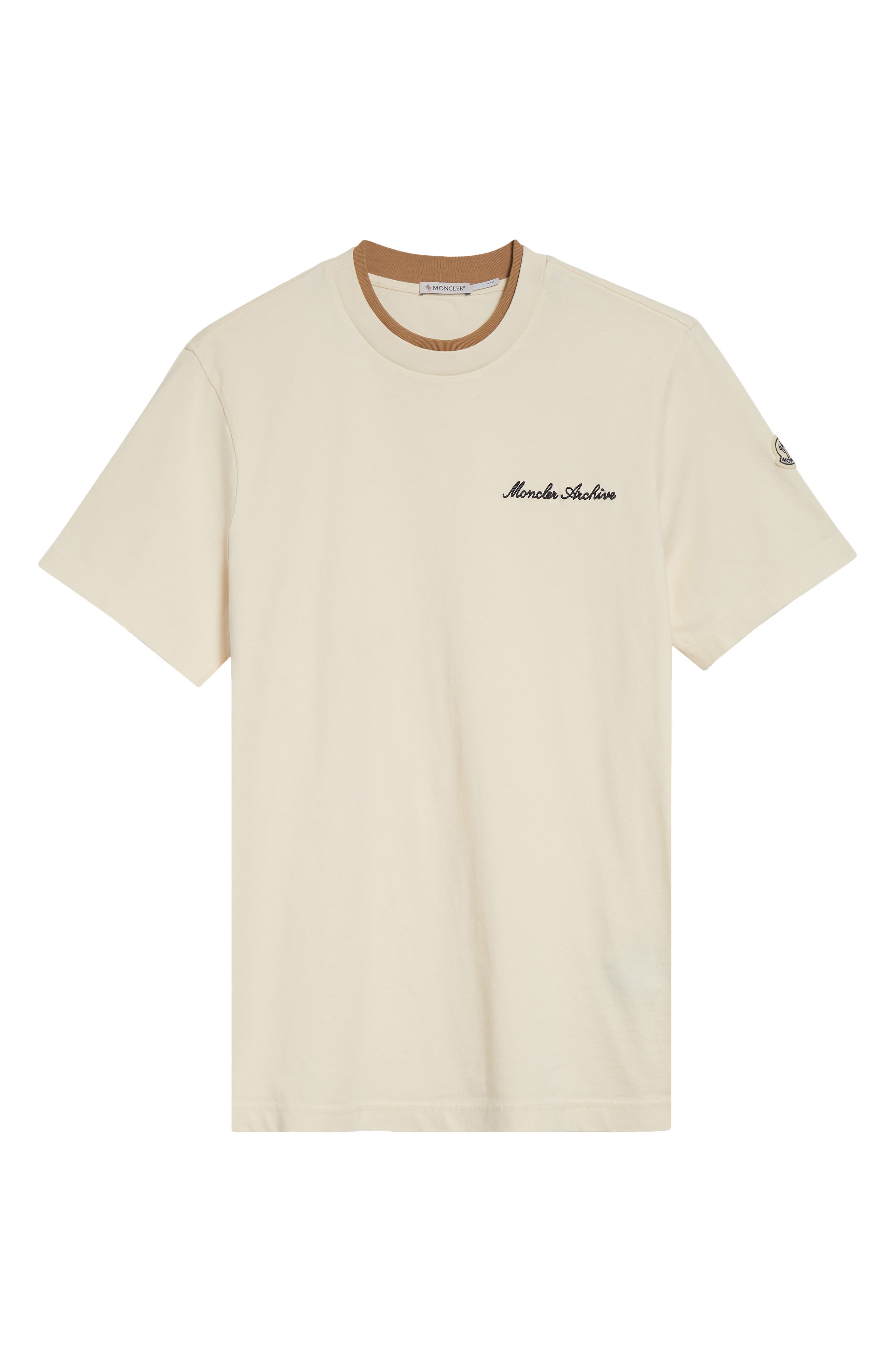 MONCLER MAGLIA T-SHIRT ホワイト オレンジロゴパッチ 12 Archive Embroidered Logo Patch T-Shirt (Men) | Nordstrom