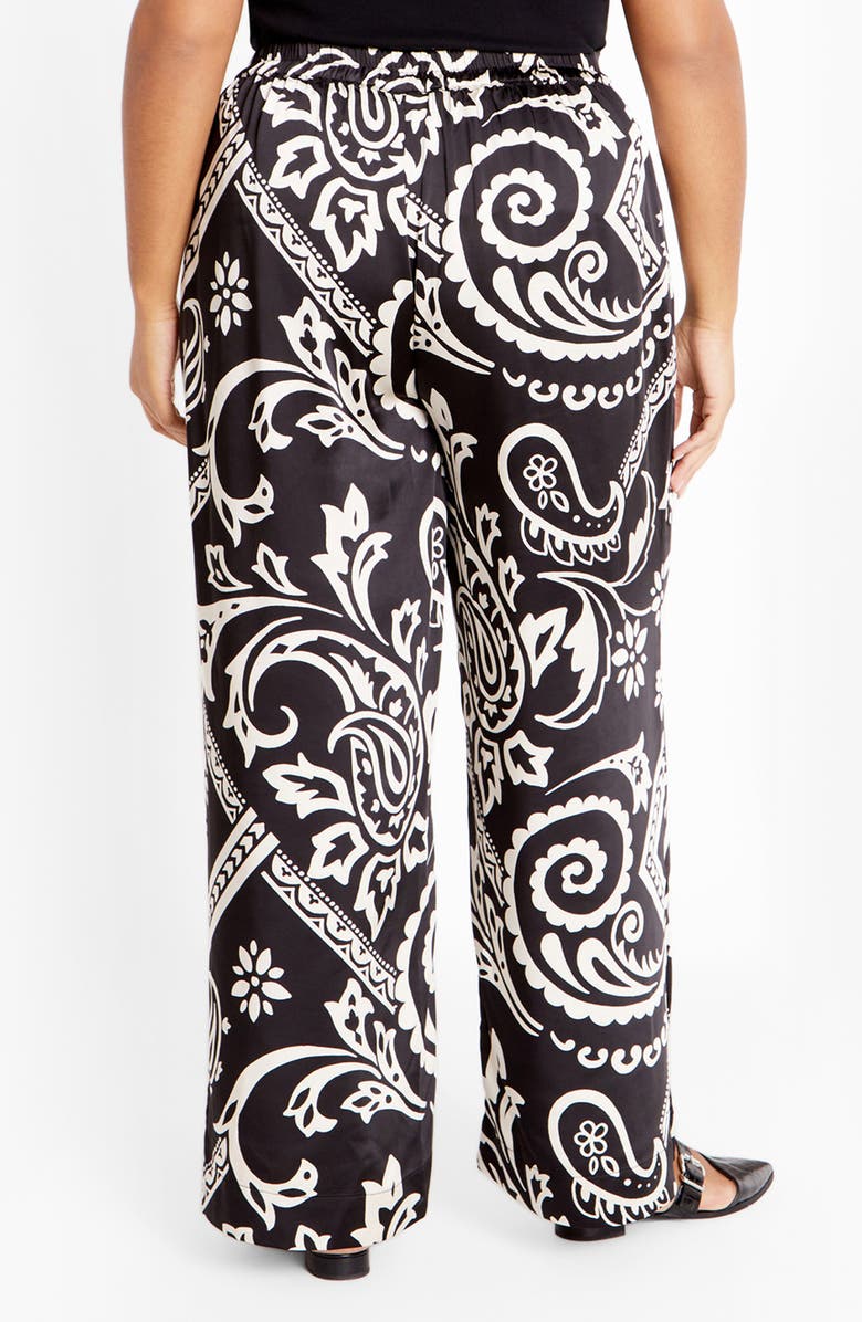City Chic Belen Print Pull-On Pants, Alternate, color, Paisley