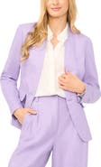 Halogen® Inverted Lapel Linen Blend Blazer