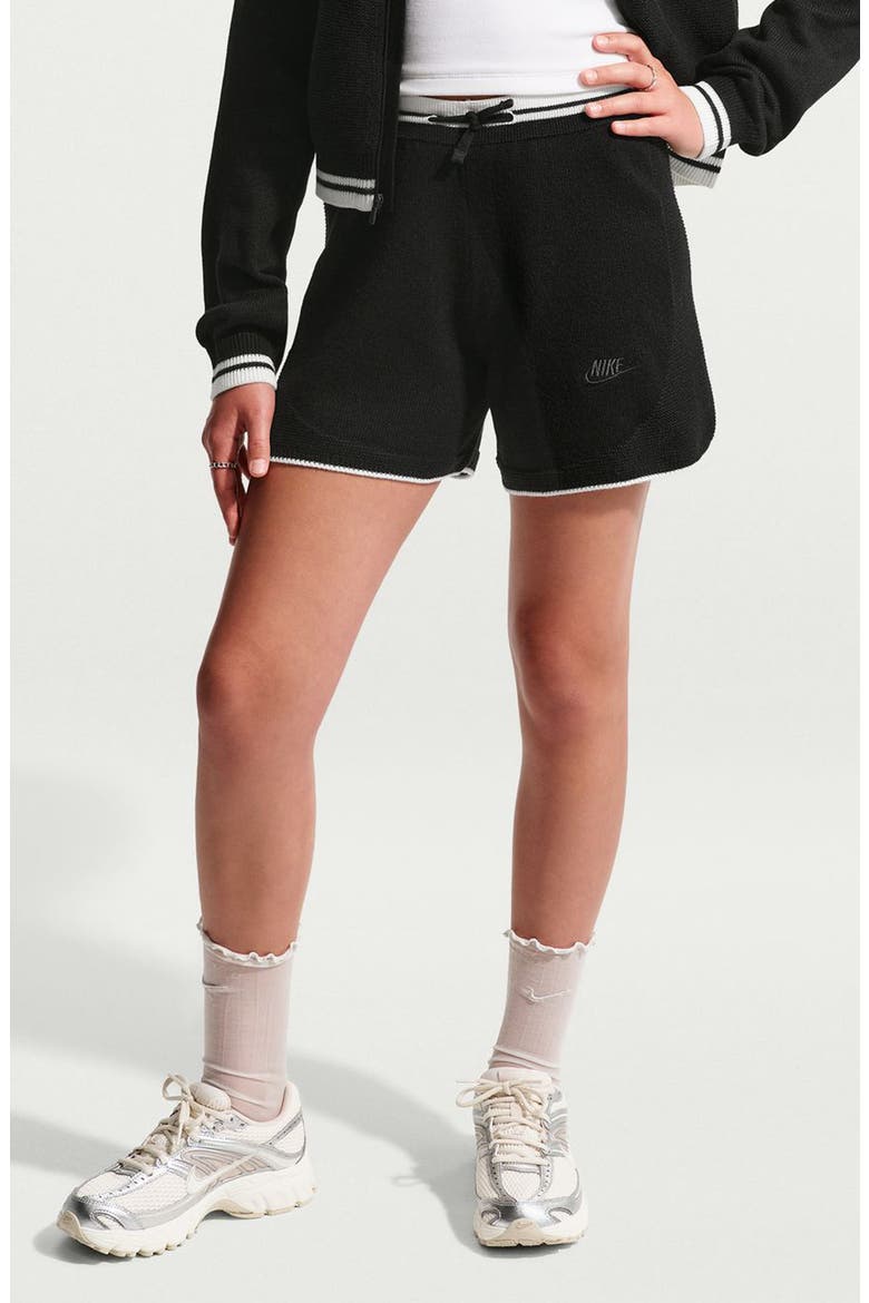 Kids' Track Shorts, Main, color, 010 BLACK/WHITE