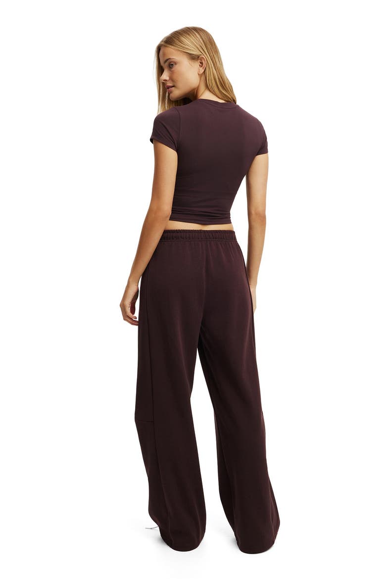 Women's Active Summer Fleece Adjustable Hem Sweatpant, Alternate, color, Italian Plum