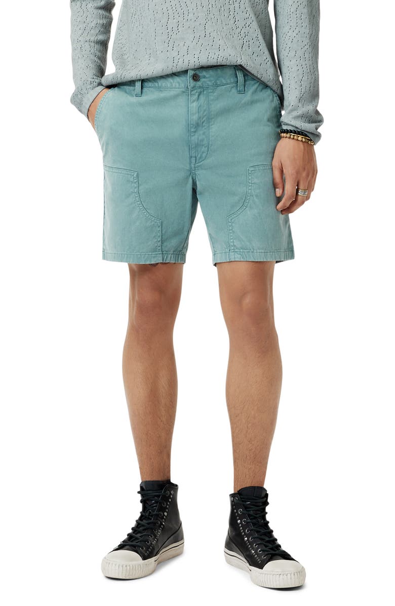 John Varvatos Jayden Seamed Stretch Cotton Shorts, Main, color, 