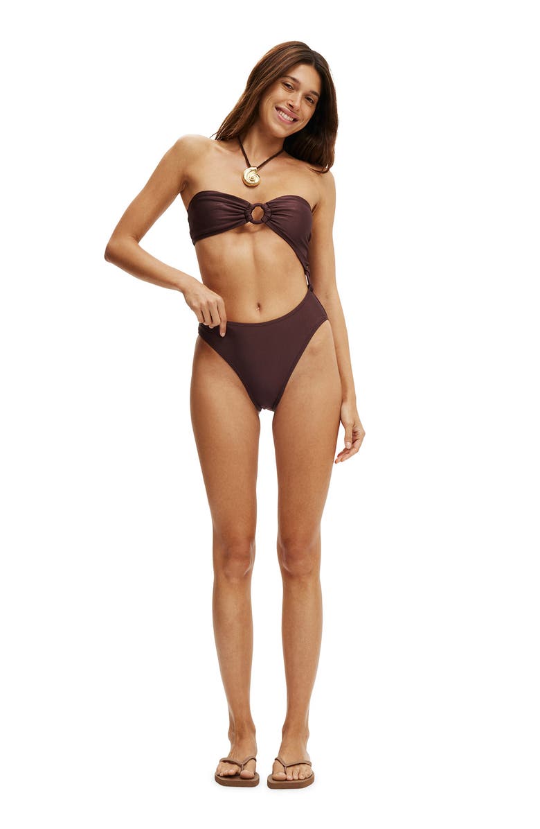 COTTON ON BODY Women's Ring Bandeau One Piece Brazilian, Alternate, color, 