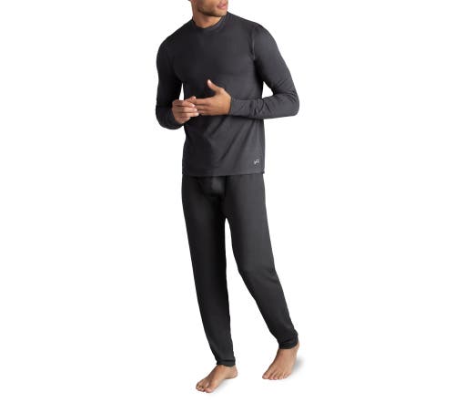 Watson's Heat Baselayer Thermal Long Sleeve Crew Undershirt In Black