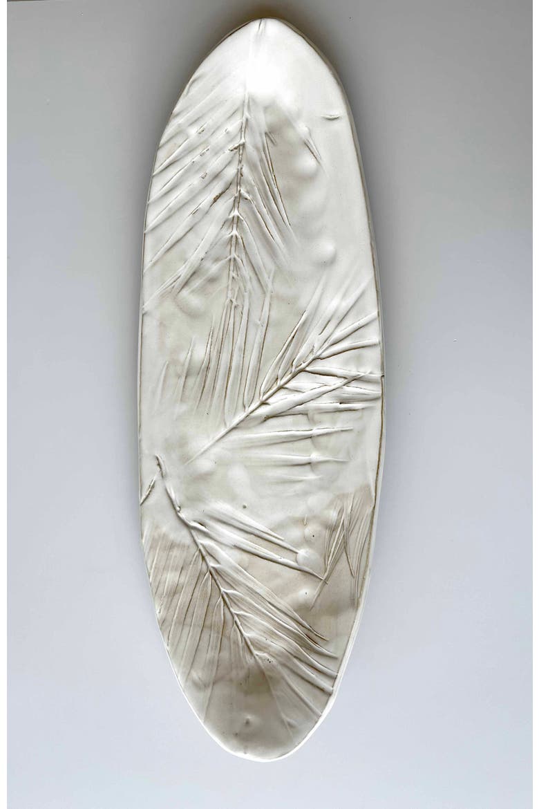Sandalwood Fern Oval Platter, Alternate, color, Sand