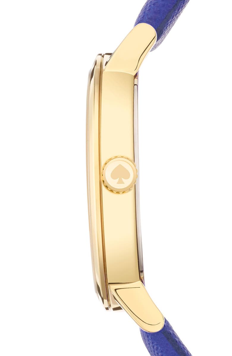 Kate Spade New York 'metro - happy hour' leather strap watch, 34mm, Alternate, color, 