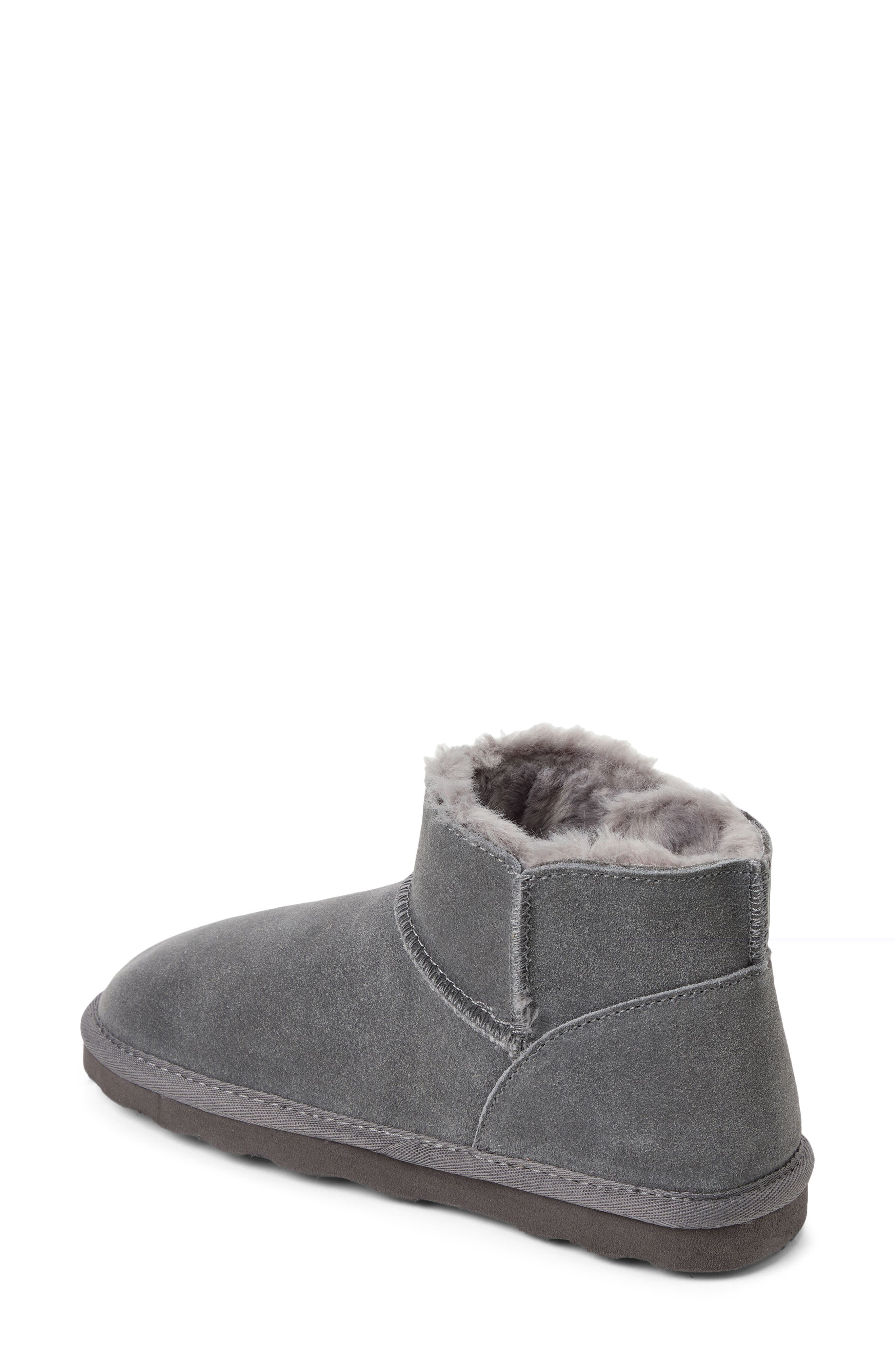 Suede Faux Shearling Bootie, Alternate, color, SHARKSKIN GREY