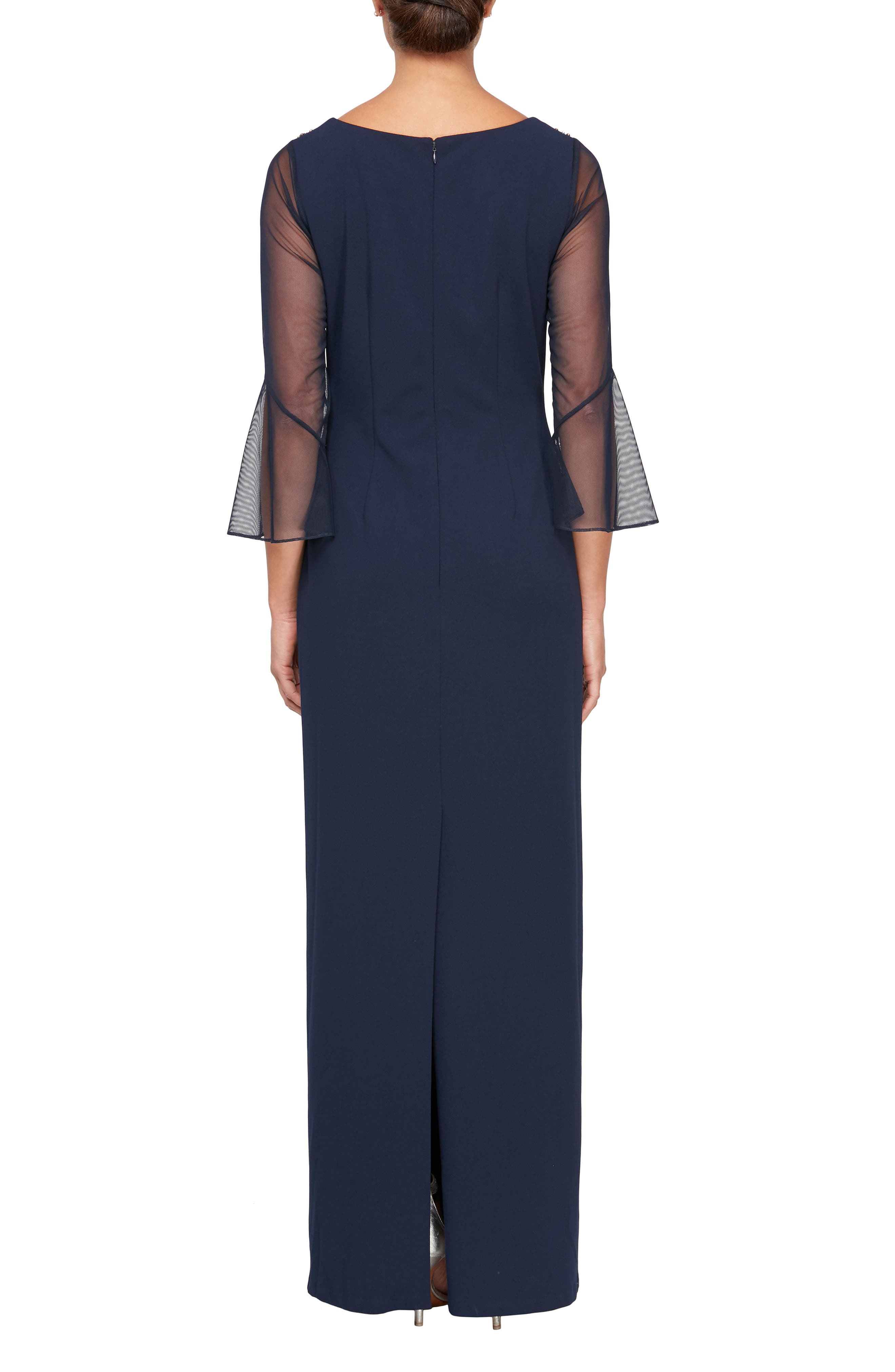 Rhinestone Yoke Column Gown - image 2