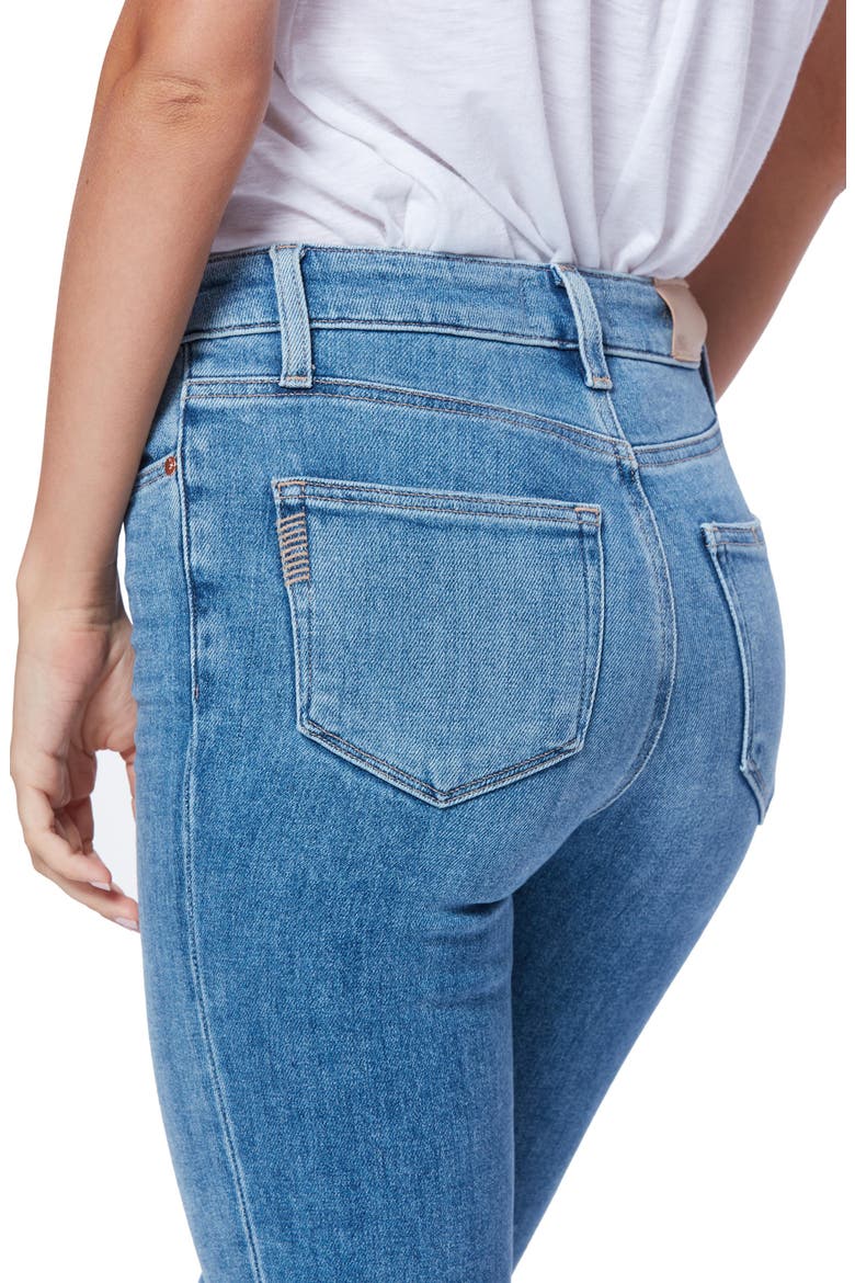 Cindy High Waist Destroyed Hem Straight Leg Jeans, Alternate, color, MEL W/ DESTROYED HEM