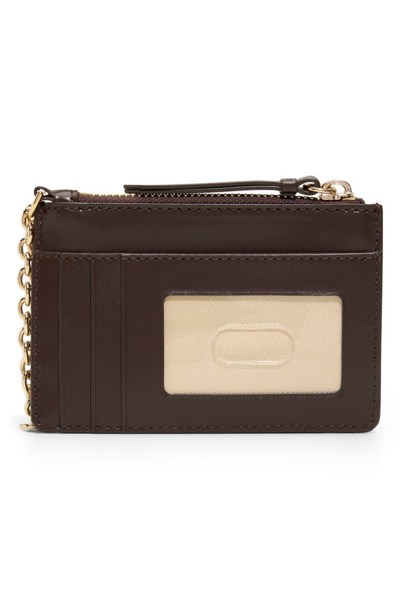 Ted Baker Sutton Charm Wallet, Alternate, color, Espresso Glossy Leather Shiny