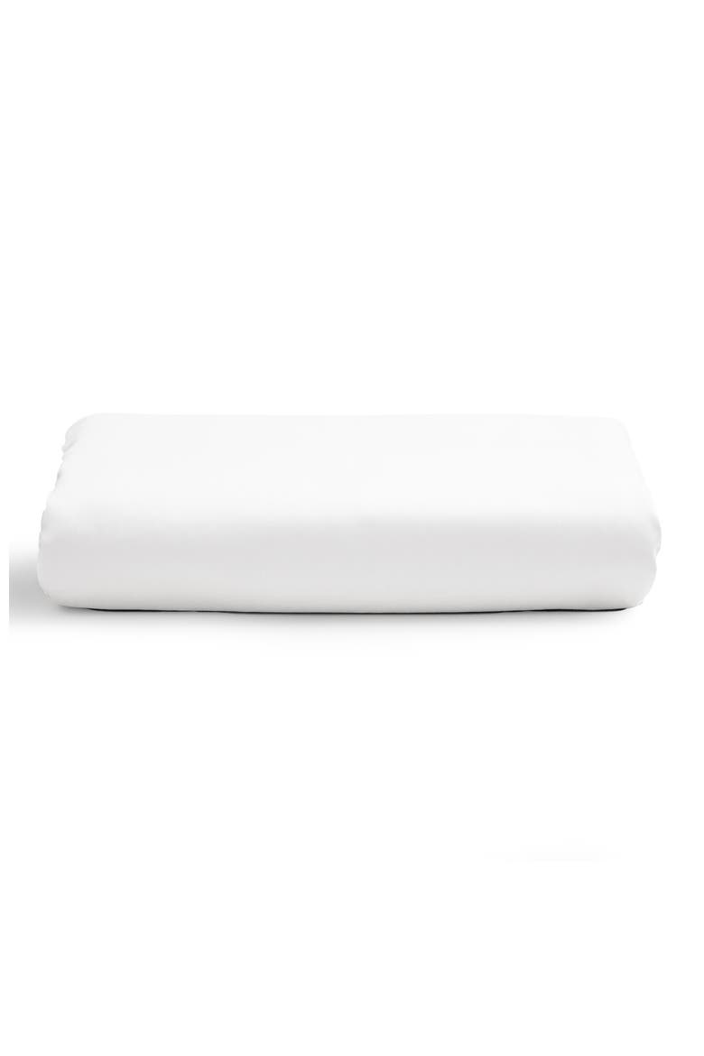 Scallop Edge Luxury Cotton Sateen Fitted Sheets, Main, color, White