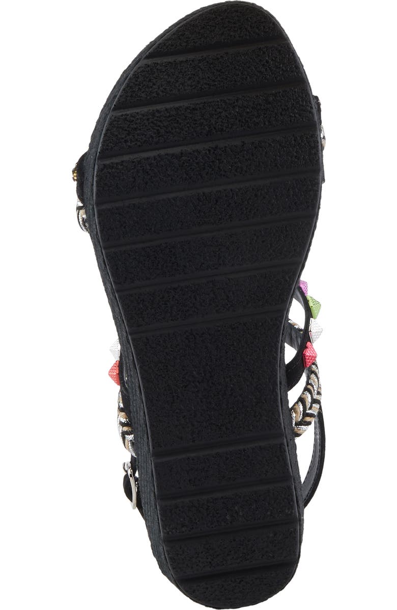 AZURA BY SPRING STEP Hugbug Wedge Sandal, Alternate, color, Black Multi