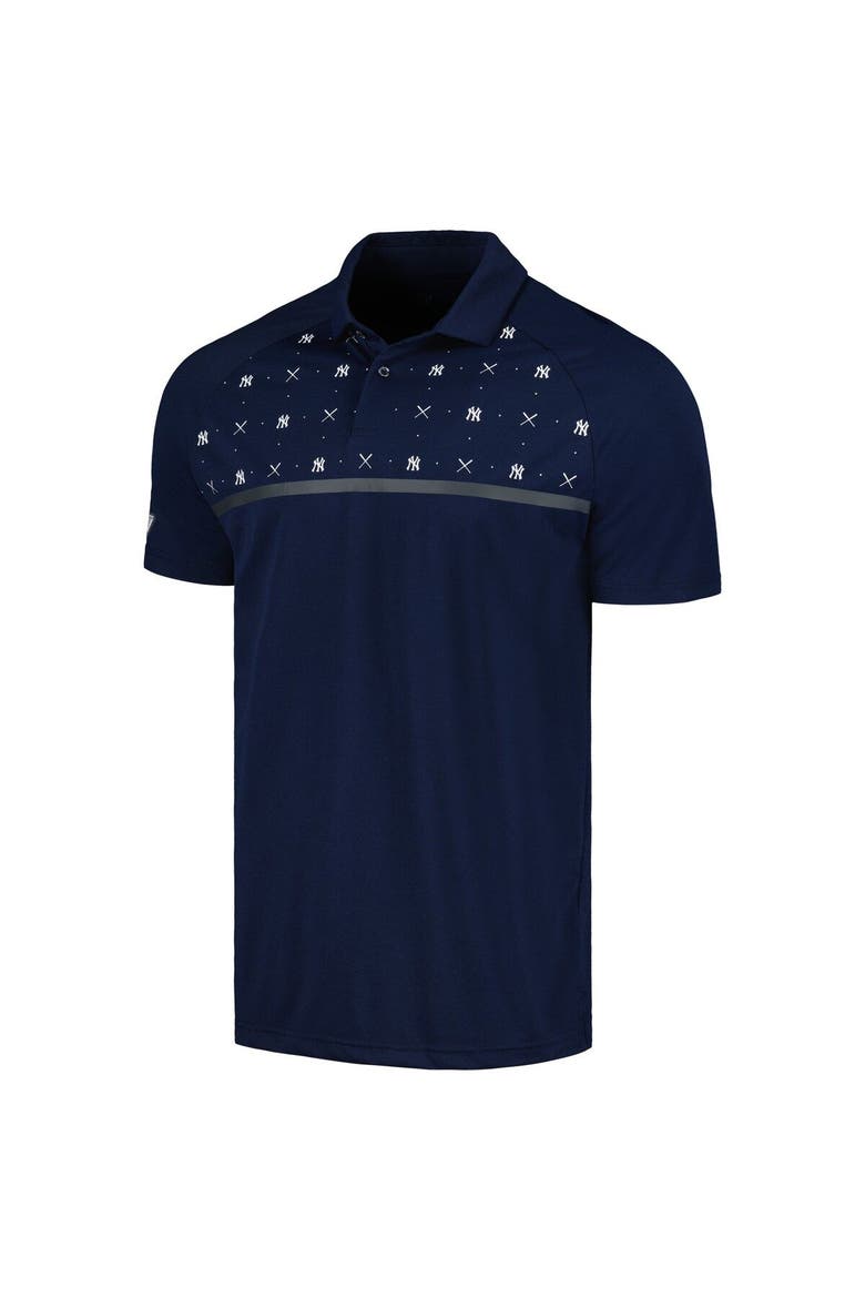 Men's Levelwear Navy New York Yankees Sector Batter Up Raglan Polo, Alternate, color, Navy