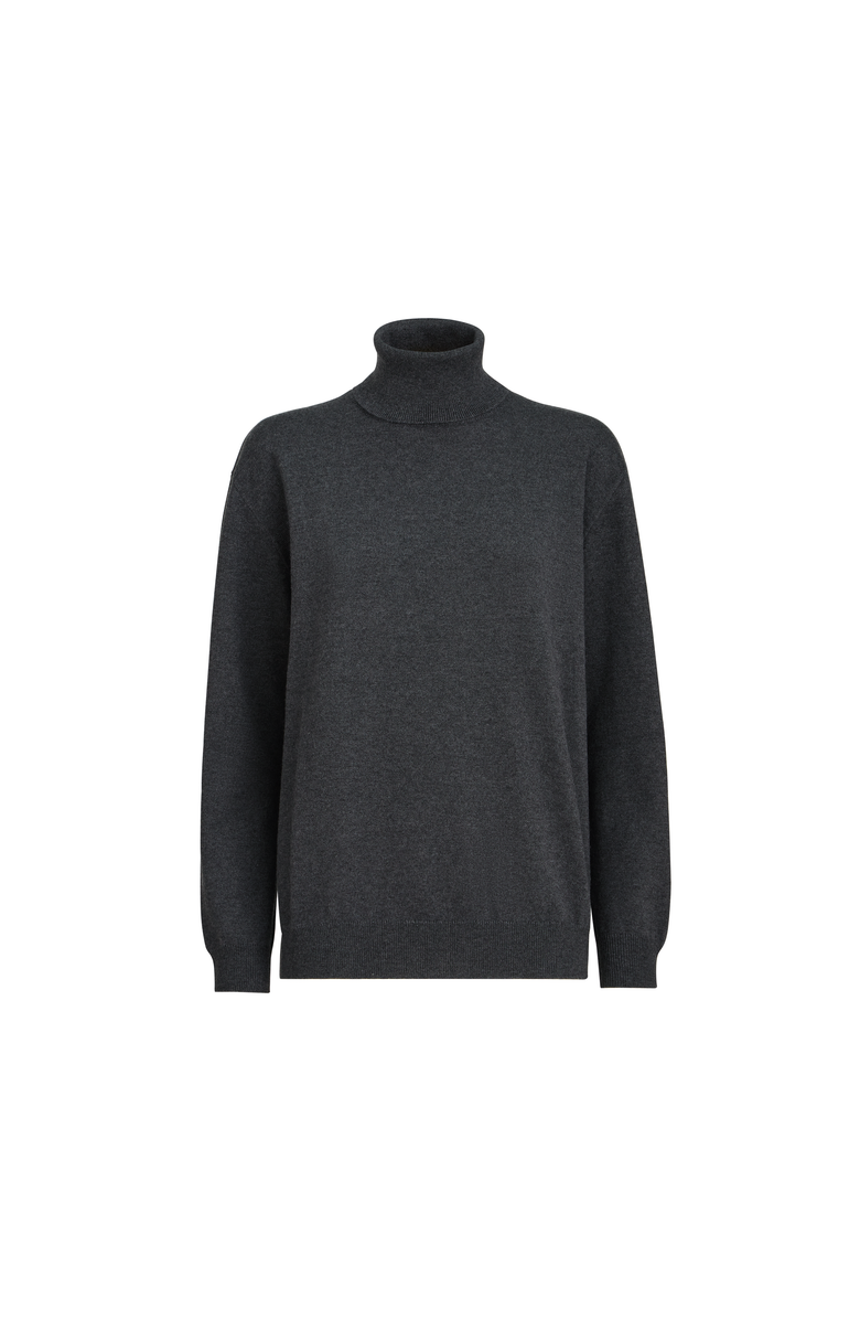 Brunello Cucinelli Cashmere sweater with monili, Main, color, Anthracite