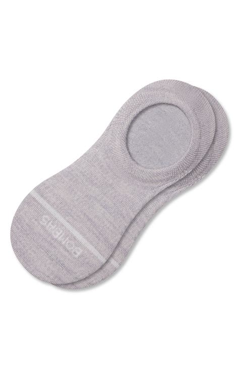 Heathered Merino Wool Blend No-Show Socks