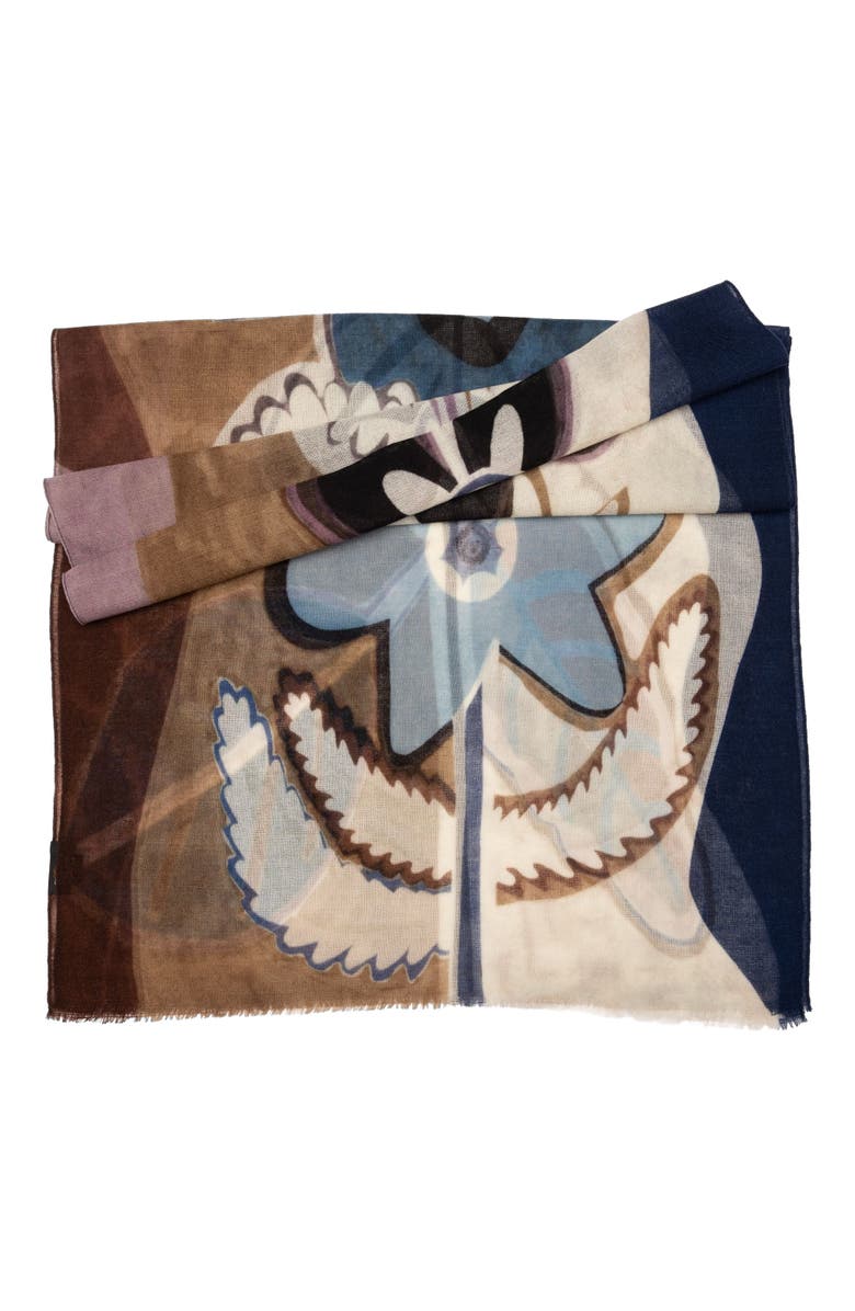 Elizabetta Irene - Wool Scarf, Alternate, color, Blue And Lavender