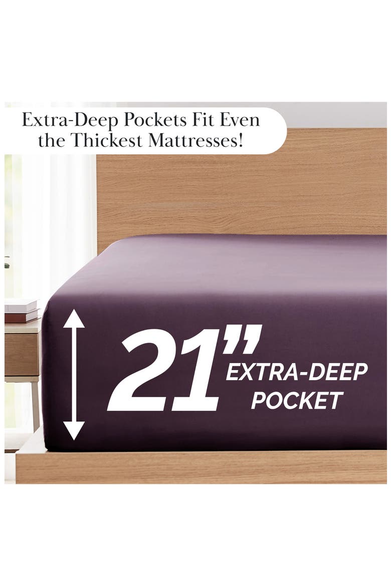 Vilano Springs Extra Deep Pocket Sheet Set, Alternate, color, PURPLE