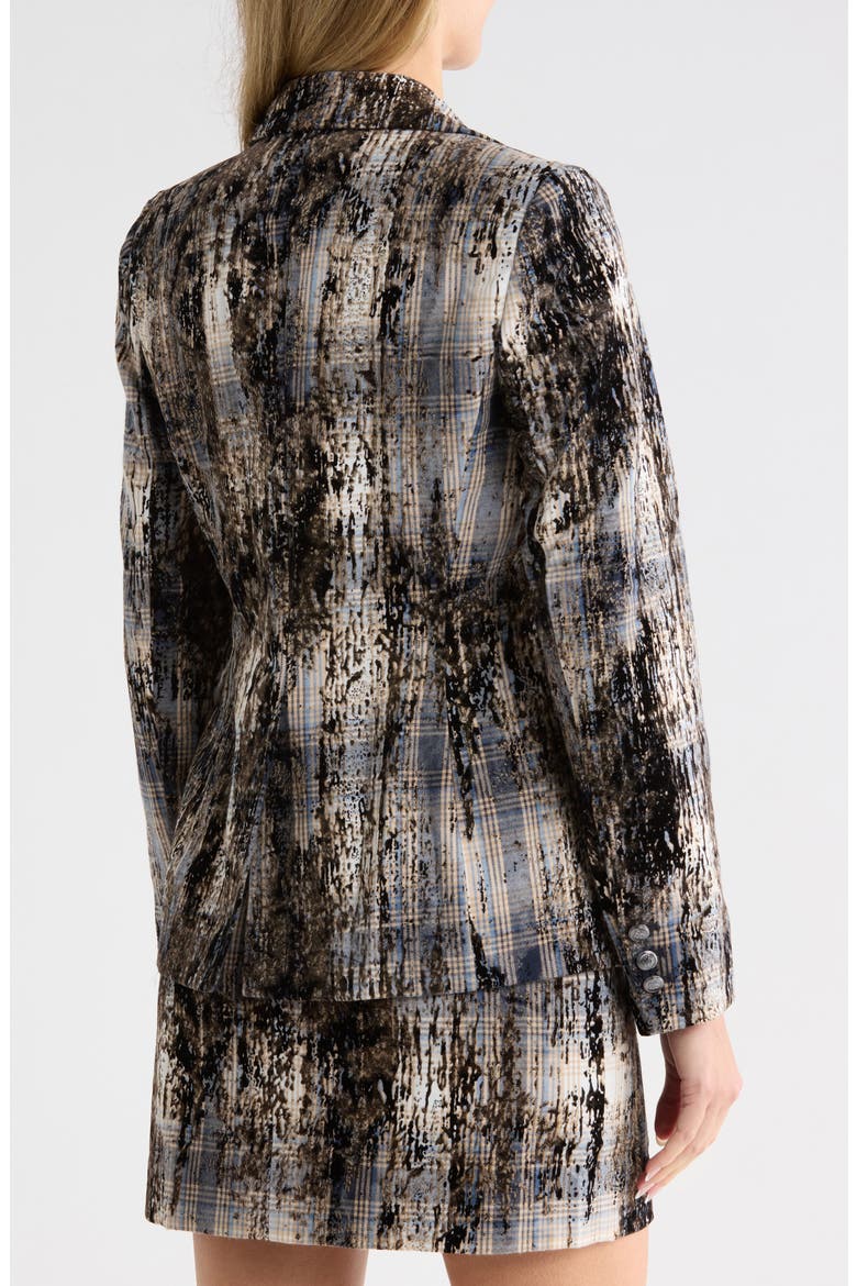 City Plaid One-Button Blazer, Alternate, color, TRAVERTINE MULTI