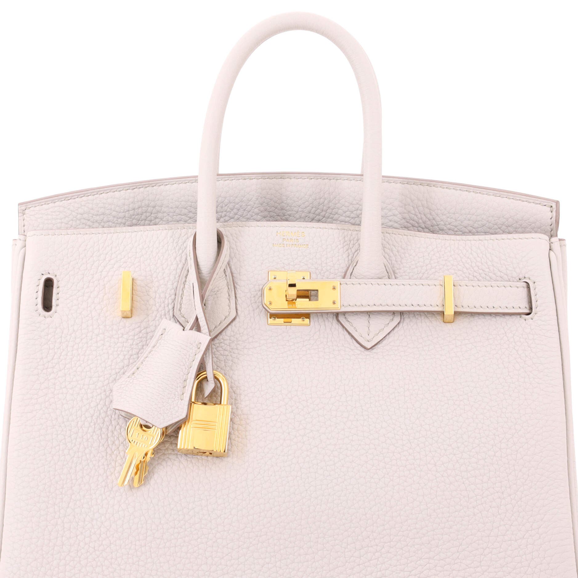 Pre-Owned Hermes Birkin Handbag Light Togo with Gold Hardware 25, Alternate, color, Beton