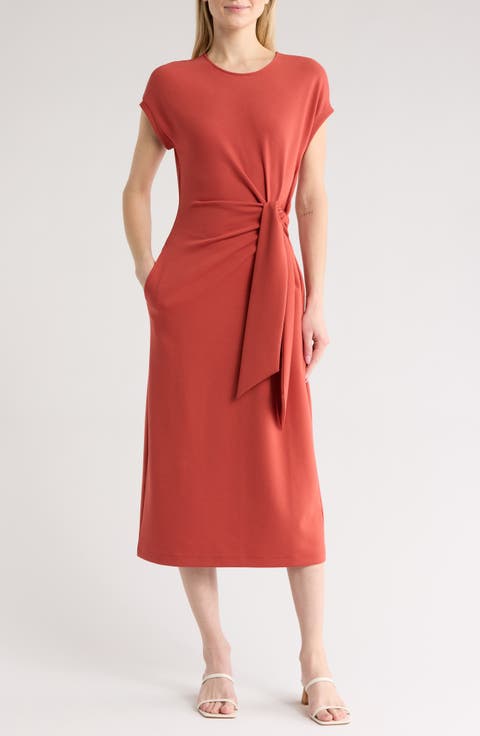 Tie Waist Midi Dress