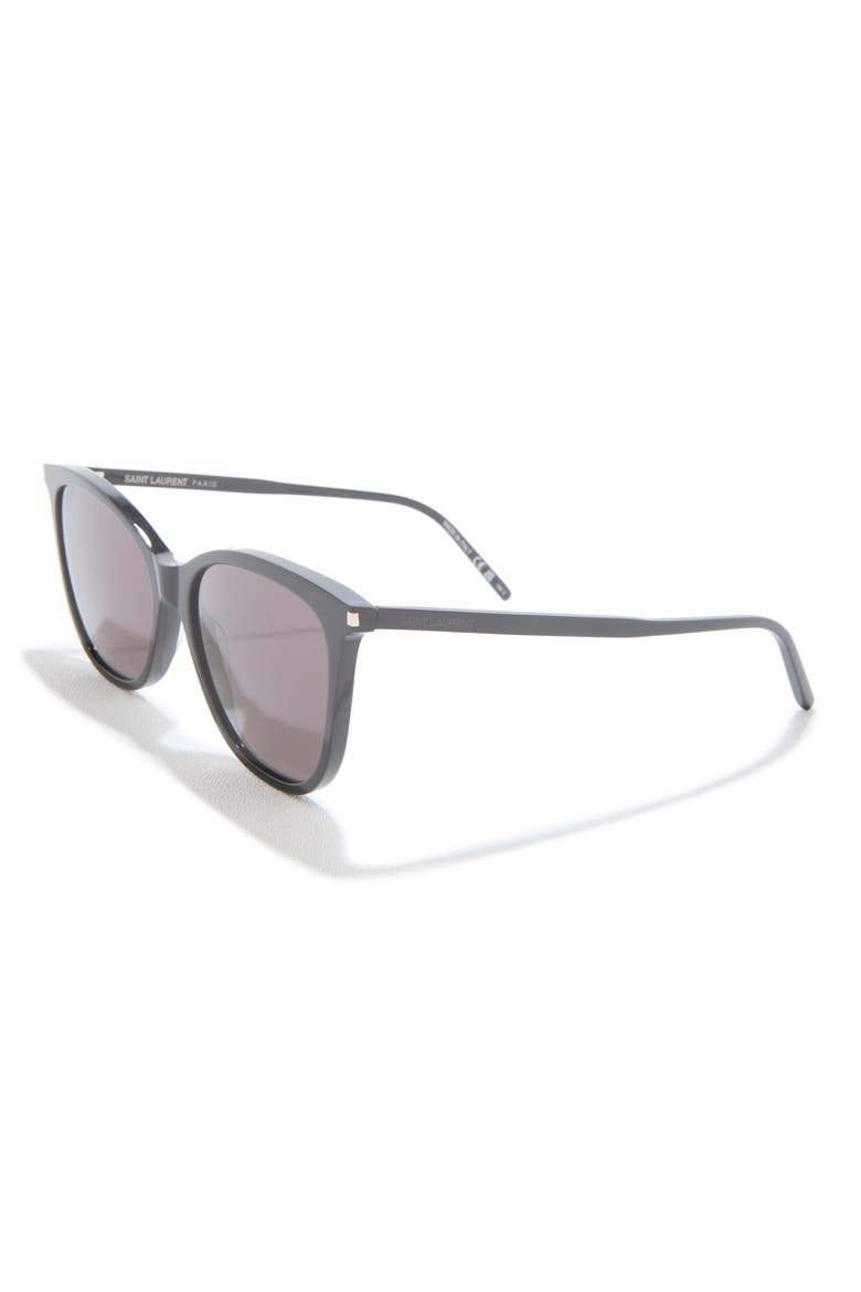 Best 55mm Cat Eye Sunglasses, Alternate, color, BLACK BLACK BLACK