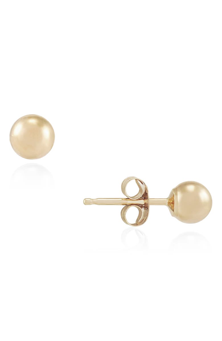 Frankie & Zoe 5mm High Polish Ball Stud Earrings, Main, color, 