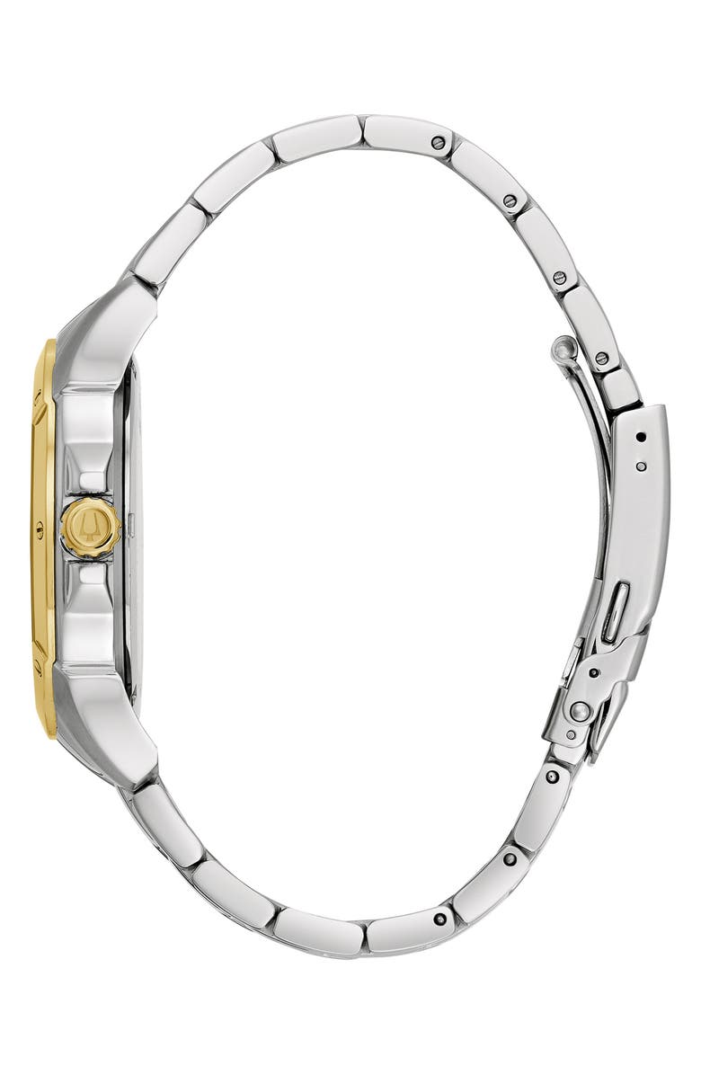 BULOVA Skeleton Dial Automatic Two-Tone Bracelet Watch, 40mm, Alternate, color, Two-Tone