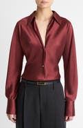 Vince Silk Button-Up Shirt