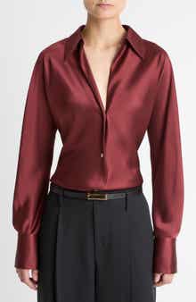 Silk Button-Up Shirt