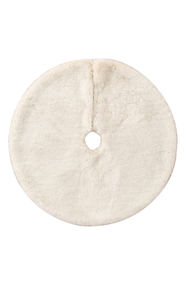 Balsam Hill Lodge Faux Fur Tree Skirt, Main, color, 