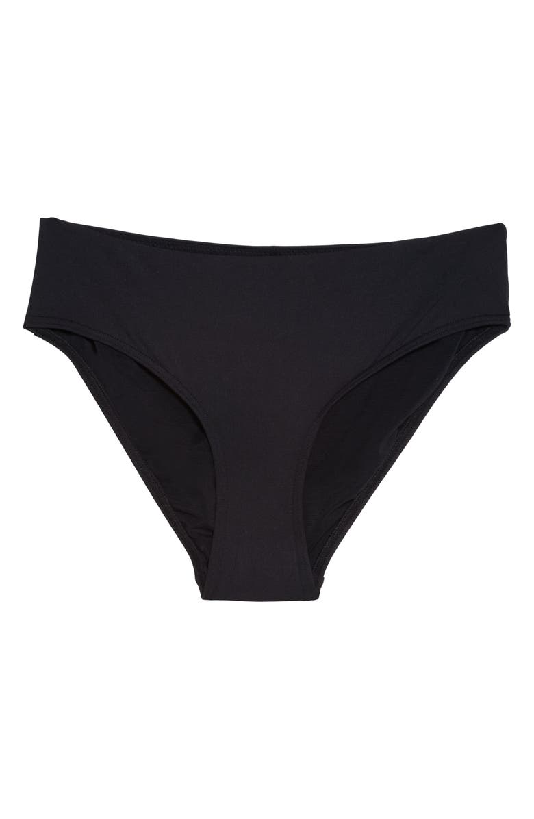 Sea Level Mid Bikini Bottoms, Alternate, color, Black