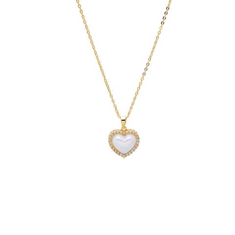 Shimmering MOP Heart Pendant Necklace