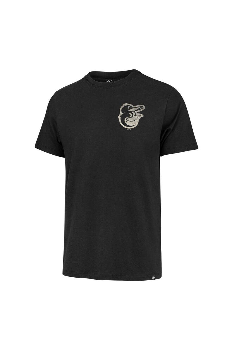 Men's '47  Black Baltimore Orioles Turn Back Franklin T-Shirt, Alternate, color, Black