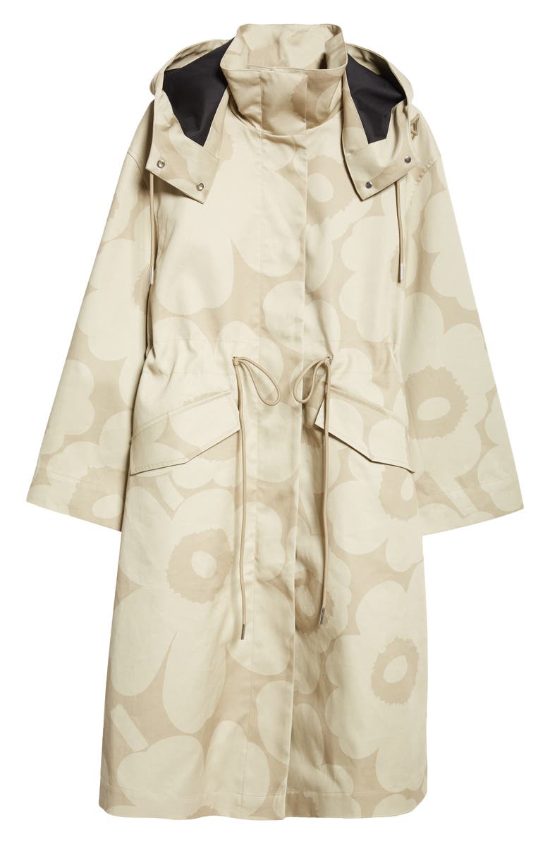 Marimekko Kerta Unikko Organic Cotton Rain Coat, Alternate, color,
