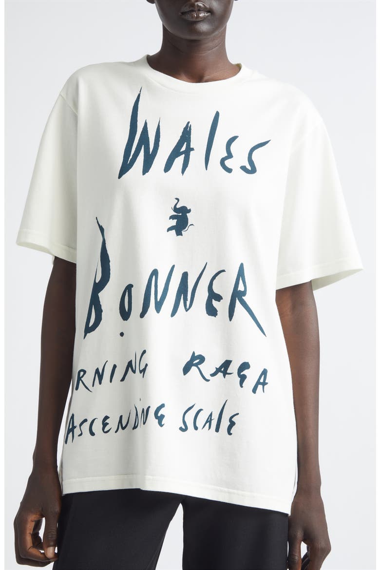 Raga Oversize Cotton Graphic T-Shirt, Alternate, color, IVORY