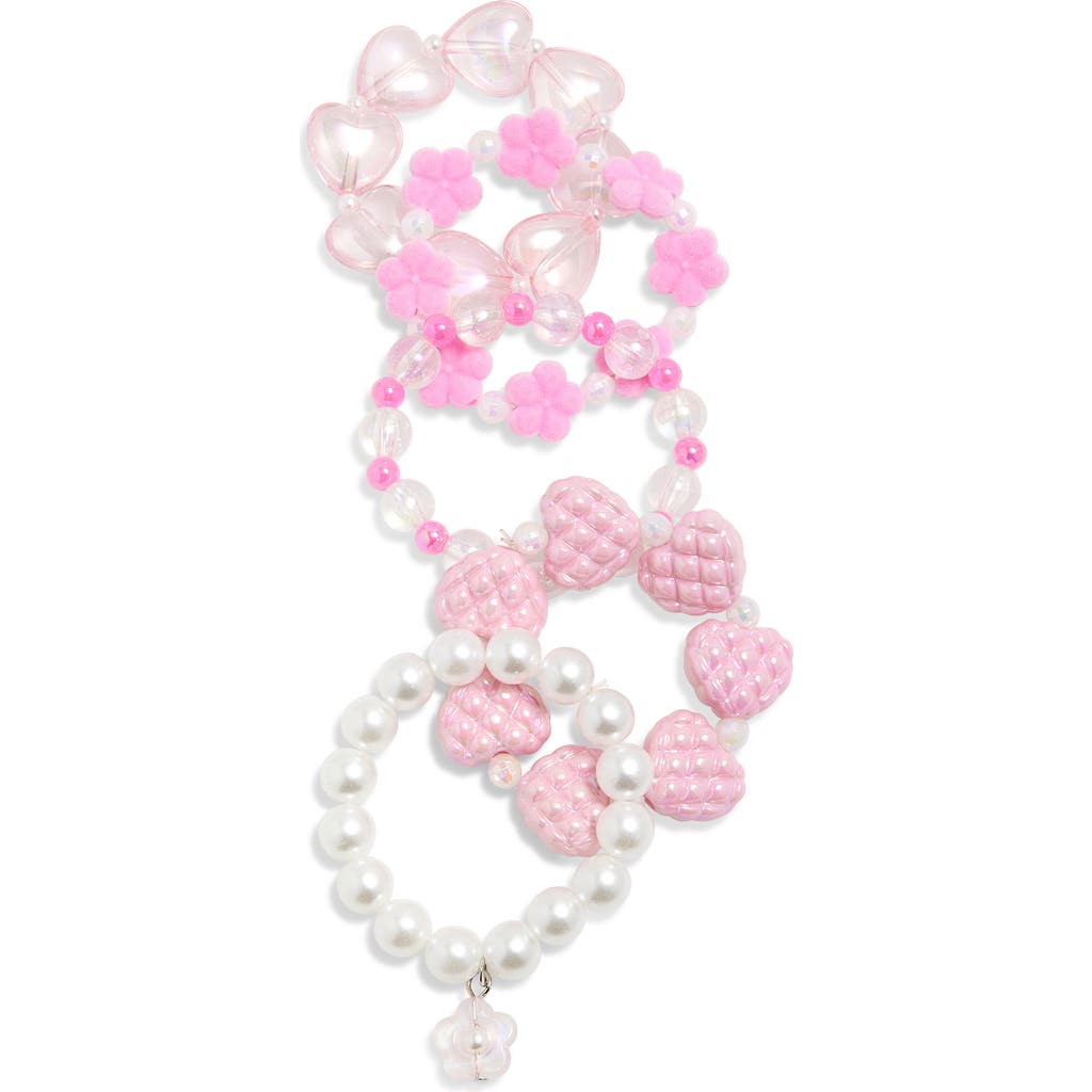 Capelli New York Kids' 5-pack Assorted Beaded Stretch Bracelets In Multi