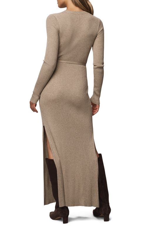 Splendid Georgie Long Sleeve Maxi Sweater Dress In Brown