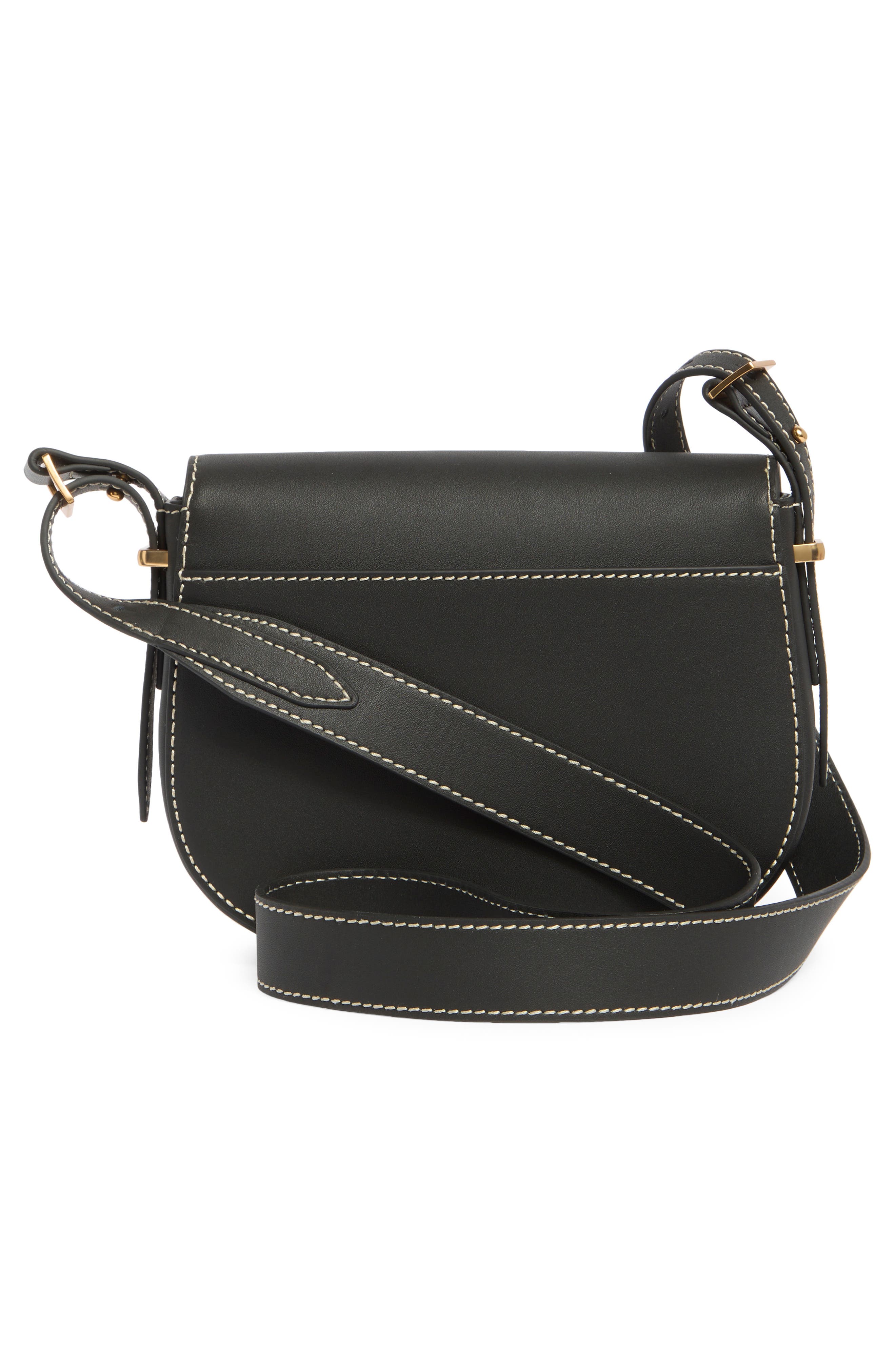 Sam Edelman Small Bay Leather Saddle Crossbody Bag, Alternate, color, 