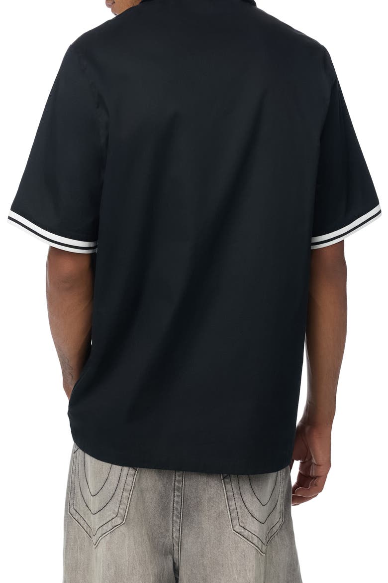 Sateen Graphic Camp Shirt, Alternate, color, JET BLACK
