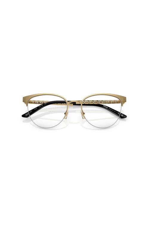Versace 53mm Cat Eye Optical Glasses In Gold